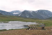Река Малая Щучья на фоне окружающих гор. Вдалеке ледник''Сынок''. Фото С. Гаврилова